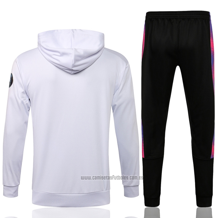 Chandal con Capucha del Paris Saint-Germain Jordan Nino 2021-2022 Blanco